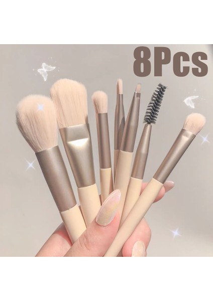 Yeşil 8 Adet Profesyonel Makyaj Fırça Seti (Yurt Dışından) fiyatları