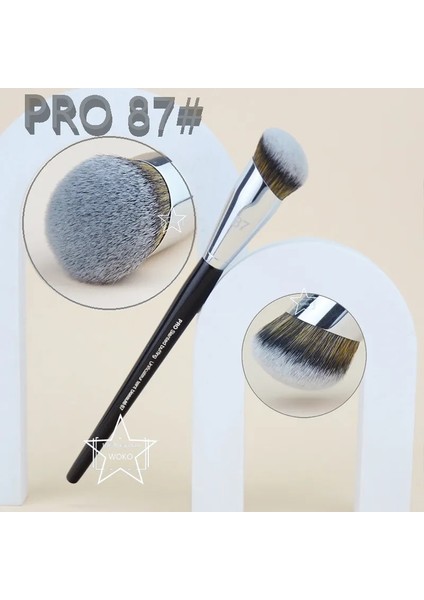S49-52 87 Pro Yüz Kremi Parlatıcı Makyaj Fırça Açısı Fondöten Fırçası Profesyonel Marka Likit Allık Fondöten Fırçası Makyaj Aracı (Yurt Dışından)