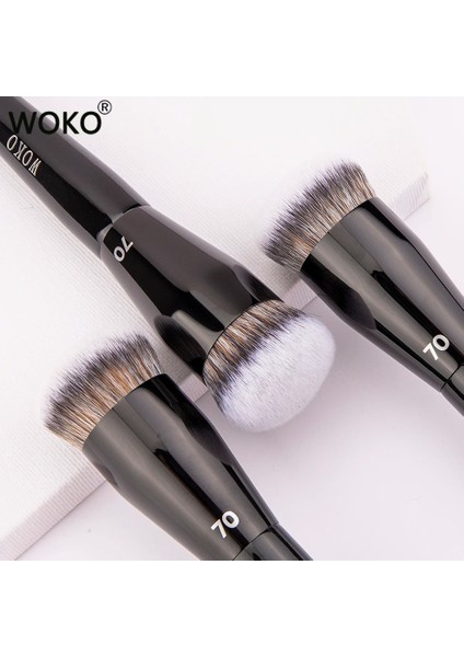 Woko 96-71 70 Pro Büyük Fondöten Fırça Krem Fondöten Makyaj Fırçası Tombul Profesyonel Sentetik Saç Yüz Kontur Fondöten Makyaj Aracı (Yurt Dışından) fırsatları