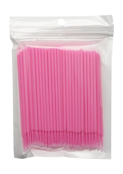 AA120-09 100 Adet Tek Kullanımlık Kristal Mikro Fırça Bireysel Kirpik Çıkarma Çubukla Mikro Fırça Kadınlar Için Kirpik Uzatma Makyaj Fırça Araçları (Yurt Dışından)