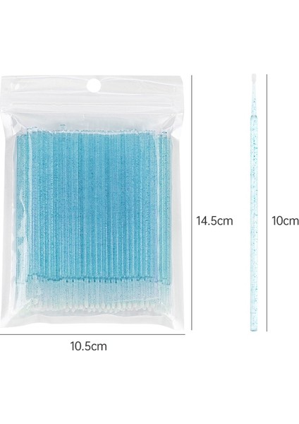 AA120-09 100 Adet Tek Kullanımlık Kristal Mikro Fırça Bireysel Kirpik Çıkarma Çubukla Mikro Fırça Kadınlar Için Kirpik Uzatma Makyaj Fırça Araçları (Yurt Dışından) fiyatları