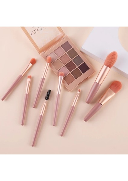 Yeşil 8 Adet Profesyonel Makyaj Fırça Seti (Yurt Dışından) modelleri