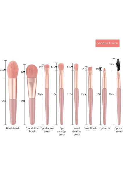 Yeşil 8 Adet Profesyonel Makyaj Fırça Seti (Yurt Dışından) fırsatları