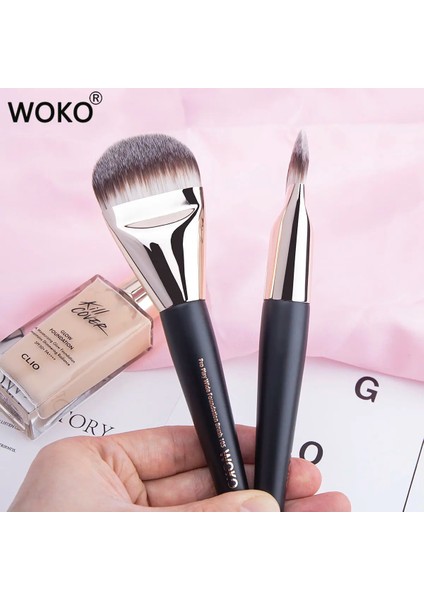 WOKO-105 Büyük Fondöten Fırçası Düz Ince Genişleyen Yüksek Elastikiyet Sentetik Saç Makyaj Fırçası Bb Krem Fondöten Sıvı Makyaj Fırçası (Yurt Dışından) indirimleri