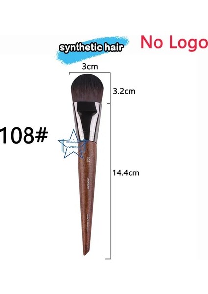 108 M108 106 Düz Fondöten Fırçası Bb Krem Blender Kapatıcı Fondöten Sıvı Fırça Büyük Fondöten Fırçası Krem Makyaj Araçları (Yurt Dışından)