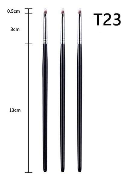 T23-3PCS T22 Ince Eyeliner Makyaj Fırçası Sıvı Jel Eyeliner Fırçası Hassas Ince Uzun Eyeliner Fırçası Profesyonel Eyeliner Makyaj Aracı (Yurt Dışından)