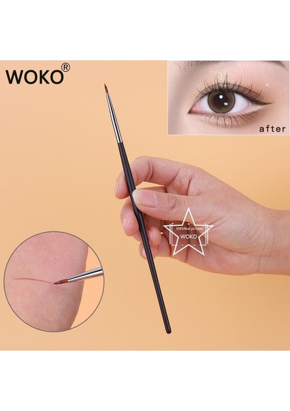 T23-3PCS T22 Ince Eyeliner Makyaj Fırçası Sıvı Jel Eyeliner Fırçası Hassas Ince Uzun Eyeliner Fırçası Profesyonel Eyeliner Makyaj Aracı (Yurt Dışından)