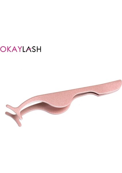 Glitter Gül Altın Okaylash Paslanmaz Altın Yanlış Kirpik Cımbız Gül Altın Sahte Göz Kirpik Uzatma Çok Renkli Aplikatör Kelepçe Özel Etiket (Yurt Dışından)