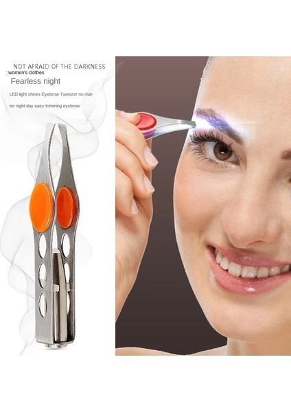 Tan Siyah 1 Pc LED Kaş Cımbız Maquillaje Kirpik Uzatma Malzemeleri Pinzas Przybory Makijażu Kırpma Klip Göz Epilasyon Yapmak (Yurt Dışından)