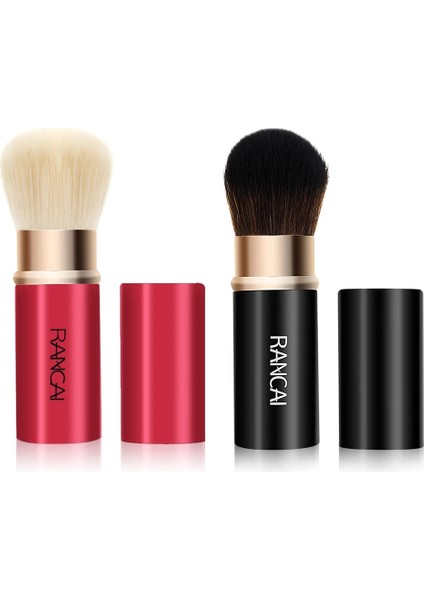 Kırmızı Xjıng 1 Adet Geri Çekilebilir Makyaj Fırçaları Pudra Fondöten Karıştırma Allık Fırçası Makyaj Kozmetik Fırçaları Kadın Maquillage Fırçası (Yurt Dışından)
