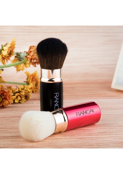 Kırmızı Xjıng 1 Adet Geri Çekilebilir Makyaj Fırçaları Pudra Fondöten Karıştırma Allık Fırçası Makyaj Kozmetik Fırçaları Kadın Maquillage Fırçası (Yurt Dışından)