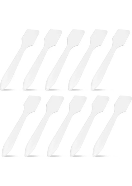 Beyaz 10 Adet/takım Yüz Maskesi Çubukları Kozmetik Spatula Plastik Yüz Maskesi Küçük Kaşık Yeniden Kullanım Dıy Yüz Cilt Bakımı Maskesi Mix Makyaj Araçları (Yurt Dışından)