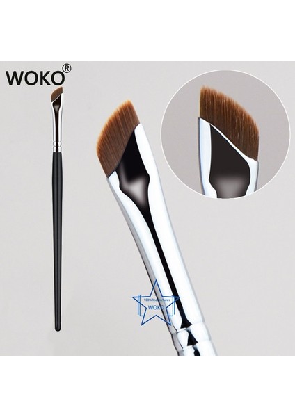 A104-A105 Yeni Orak Eyeliner Fırçası Ultra Ince Ince Eğik Açı Düz Kafa Kaş Fırçası Bıçak Kenar Makyaj Fırçası Likit Eyeliner Fırçası (Yurt Dışından)