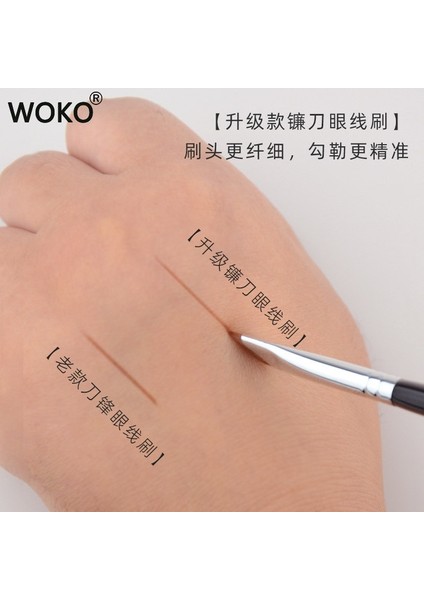 A104-A105 Yeni Orak Eyeliner Fırçası Ultra Ince Ince Eğik Açı Düz Kafa Kaş Fırçası Bıçak Kenar Makyaj Fırçası Likit Eyeliner Fırçası (Yurt Dışından)