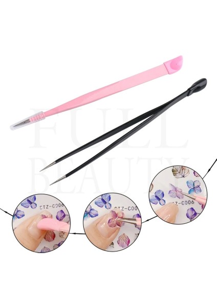 Esd-15 1 Adet Çok Fonksiyonlu Tırnak Cımbız Silikon Kafa Presleme Çıkartmalar Rhinestones Mücevher Seçici Manikür Makası Makyaj Araçları NFSN01 (Yurt Dışından) fiyatları