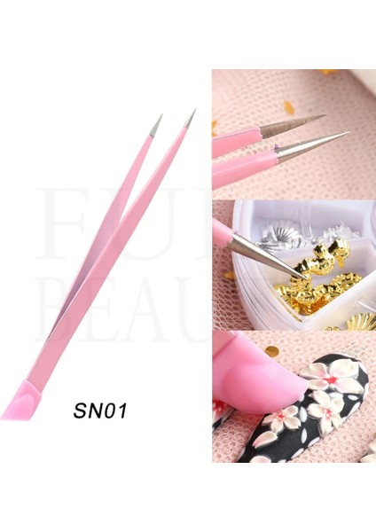 Esd-15 1 Adet Çok Fonksiyonlu Tırnak Cımbız Silikon Kafa Presleme Çıkartmalar Rhinestones Mücevher Seçici Manikür Makası Makyaj Araçları NFSN01 (Yurt Dışından) indirimleri
