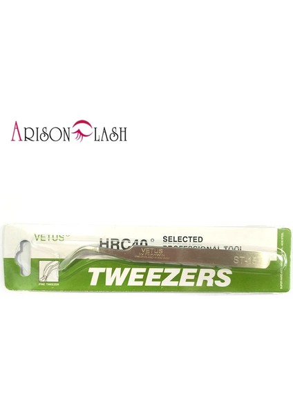 ST12TWEEZERS1PCS 100% Hakiki Vetus St Serisi Paslanmaz Çelik Kaş Cımbız Yanlış Kirpik Uzatma Araçları Endüstriyel Anti-Statik Cımbız (Yurt Dışından)