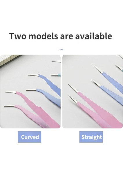 Mavi-Düz Renkli Makası Renkli Payetler Boncuk Rhinestones Seçici Renkli Düz Kavisli Nail Art Cımbız Tırnak Sanat Araçları (Yurt Dışından) modelleri