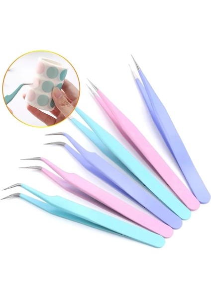 Mavi-Düz Renkli Makası Renkli Payetler Boncuk Rhinestones Seçici Renkli Düz Kavisli Nail Art Cımbız Tırnak Sanat Araçları (Yurt Dışından) fırsatları