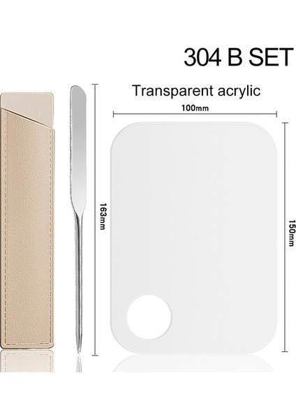 304 B Set Paslanmaz Çelik Makyaj Fondöten Spatula Mix Sopa Vakıf Göz Farı Krem Pigmentler Karıştırma Aracı Kozmetik Makyaj Özel Logo (Yurt Dışından)