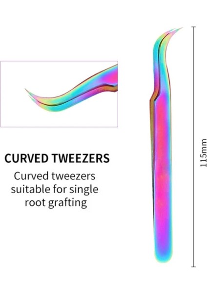Yunus Klip Renk Titanyum Kirpik Cımbız Paslanmaz Çelik Makası Anti-Statik Cımbız Kirpik Uzatma Makyaj Araçları Pincette (Yurt Dışından) indirimleri