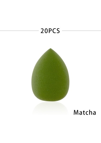 20 Adet Matcha 10/20/50 Adet Makyaj Sünger Seti Güzellik Fondöten Tampon Puf Yumuşak Kadın Kozmetik Su Damlası Şekli Yıkanabilir Makyaj Blender Tozu (Yurt Dışından)
