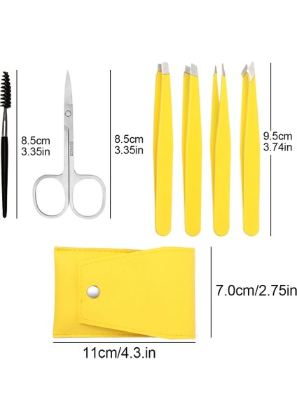 6 Adet Mavi Set 4 Adet/6 Adet Kirpik Cımbız Seti Paslanmaz Çelik Kaş Epilasyon Cımbız Nokta Eğimli Düz Uç Yanlış Kirpik Klipleri Makyaj Çok (Yurt Dışından)