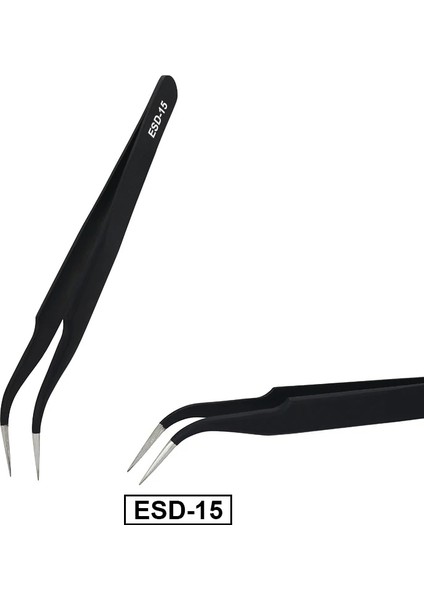 St-11 Glamlash Esd-12 Esd-15 Anti-Statik Cımbız Kavisli Cımbız Düz Uçlu Cımbız Makyaj Aracı (Yurt Dışından)