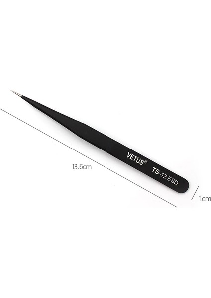 Ts 12 Esd Vetus Paslanmaz Çelik Kirpik Cımbız Superhard Anti-Statik Kirpik Uzatma Cımbız Yüksek Hassasiyetli Kaş Makyaj Aracı (Yurt Dışından) fırsatları