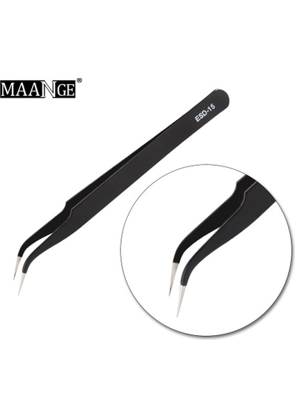 B-Siyah Maange 1 Adet Tırnak Sanat Akrilik Jel Toplama Aracı Rhinestones Mücevher Dekor Siyah Kirpik Cımbız Anti-Statik Dıy El Klip Göz Cımbız (Yurt Dışından) modelleri