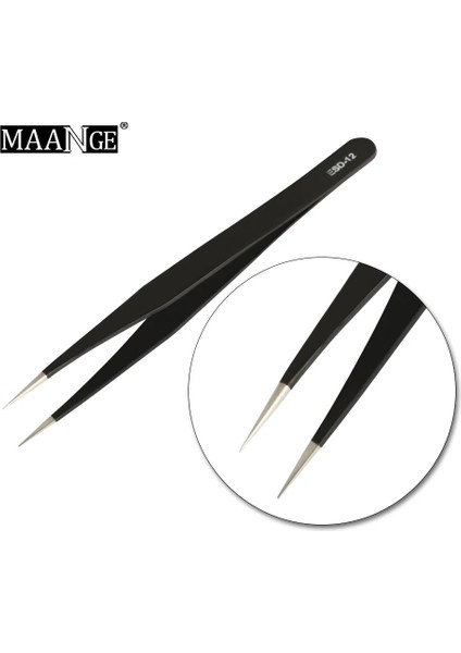 B-Siyah Maange 1 Adet Tırnak Sanat Akrilik Jel Toplama Aracı Rhinestones Mücevher Dekor Siyah Kirpik Cımbız Anti-Statik Dıy El Klip Göz Cımbız (Yurt Dışından) fırsatları