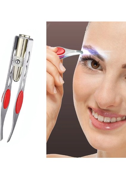 A1 Pembe LED Işıklı Kaş Klipsi Kaymaz Kaş Cımbız Clipper Kırpma Paslanmaz Çelik Epilasyon Kelepçesi Makyaj Güzellik Aracı (Yurt Dışından) indirimleri