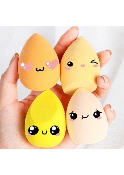 03 Takım 4 Adet Kozmetik Puf Seti Güzellik Yumurta Blender Pürüzsüz Makyaj Süngeri Tozu Likit Fondöten Kapatıcı Krem Kadın Yüz Makyaj Aracı (Yurt Dışından) modelleri