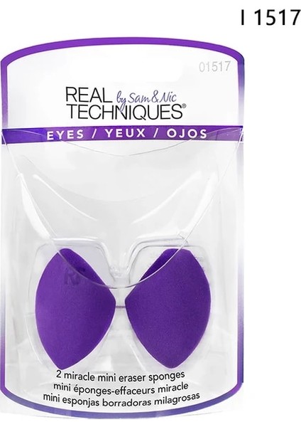 I 1517 Real Techniques Makyaj Süngeri Pudra Puf Kuru ve Islak Kombine Güzellik Kozmetik Top Fondöten Eğimli Kesim Makyaj Süngeri Rt (Yurt Dışından)