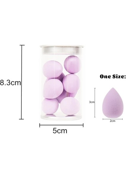 8 Adet Mini Mor 5/6/8 Adet Mini Makyaj Süngeri Yüz Güzellik Kozmetik Toz Puf Fondöten Krem Kapatıcı Makyaj Blender Alet Saklama Kutusu (Yurt Dışından)