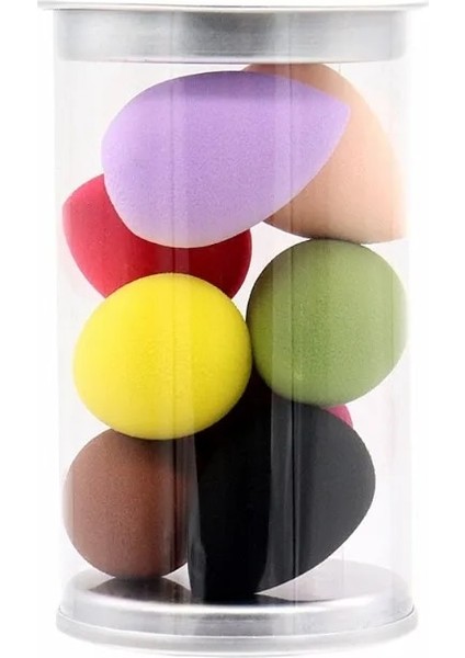 8 Adet Mini Mor 5/6/8 Adet Mini Makyaj Süngeri Yüz Güzellik Kozmetik Toz Puf Fondöten Krem Kapatıcı Makyaj Blender Alet Saklama Kutusu (Yurt Dışından)
