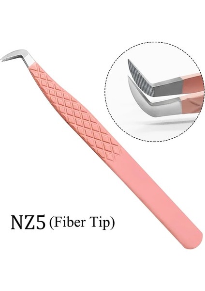 NZ05 Paslanmaz Çelik Kirpik Cımbız Hassas Fiber Ucu Kavrama 90 Derece Kirpik Uzatma Için Tasarlanmış Olecranon Tipi Anti-Statik (Yurt Dışından)
