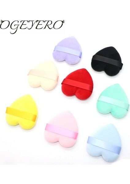 T5- - 6 Mor Ogeyero Kalp Şeklinde Kadife Yüz Yüz Makyaj Puf Kozmetik Makyaj Pamuk Sünger Puflar Makyaj Araçları (Yurt Dışından) fiyatları