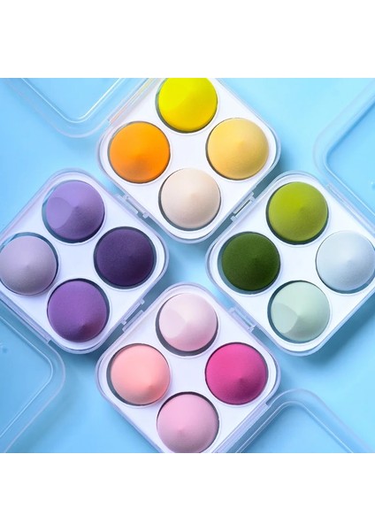 Sarı Paket 1 4 Adet Makyaj Süngeri Tozu Puf Kuru ve Islak Kombine Güzellik Kozmetik Topu Vakıf Tozu Puf Konik Kesim Makyaj Süngeri Araçları (Yurt Dışından) modelleri