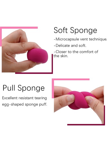 Pembe Puf Kozmetik Pudra Puf Fondöten Sünger Yumuşak Silikon Toz Puf Kurutma Tutucu Blender Sünger Kutusu Makyaj Aksesuarları (Yurt Dışından) fırsatları