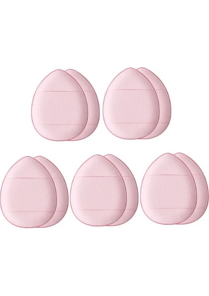 Pembe 10 Adet 5/10 Adet Mini Pudra Puf Parmak Sevimli Su Damlacık Puf Yüz Kapatıcı Fondöten Islak Kuru Kullanım Değil Yemek Toz Sünger Makyaj Araçları (Yurt Dışından)