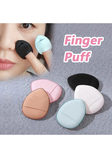 Pembe 10 Adet 5/10 Adet Mini Pudra Puf Parmak Sevimli Su Damlacık Puf Yüz Kapatıcı Fondöten Islak Kuru Kullanım Değil Yemek Toz Sünger Makyaj Araçları (Yurt Dışından)