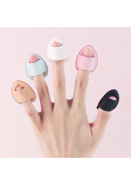 Pembe 10 Adet 5/10 Adet Mini Pudra Puf Parmak Sevimli Su Damlacık Puf Yüz Kapatıcı Fondöten Islak Kuru Kullanım Değil Yemek Toz Sünger Makyaj Araçları (Yurt Dışından)