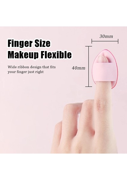 Pembe 10 Adet 5/10 Adet Mini Pudra Puf Parmak Sevimli Su Damlacık Puf Yüz Kapatıcı Fondöten Islak Kuru Kullanım Değil Yemek Toz Sünger Makyaj Araçları (Yurt Dışından)