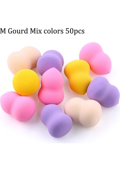 Kabak Mixcolor 50 Adet 20/50 Adet Orta Makyaj Süngeri Yumuşak Kapatıcı Pürüzsüz Kozmetik Toz Puf Su Damlası Şekli Karışık Makyaj Blender Aksesuarları Aracı (Yurt Dışından)