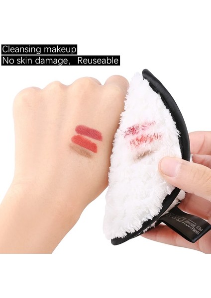 3 Adet Beş Köşeli C Mikrofiber Bez Ped Yüz Makyaj Çıkarıcı Puf Yuvarlak Örgü Tahıl Pamuk Çift Katmanlı Temizlik Havlusu Yeniden Kullanılabilir Temizleme Mendilleri (Yurt Dışından)