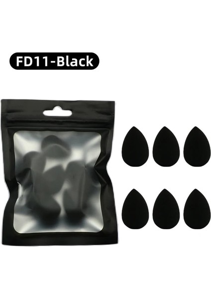 FD11 Siyah Ogeyer 6 Adet Mini Makyaj Süngeri Puf Güzellik Yumurta Süngeri Makyaj Kapatıcı Vakıf Yüz Kozmetik Puf Seti Makyaj Blender Çok (Yurt Dışından)