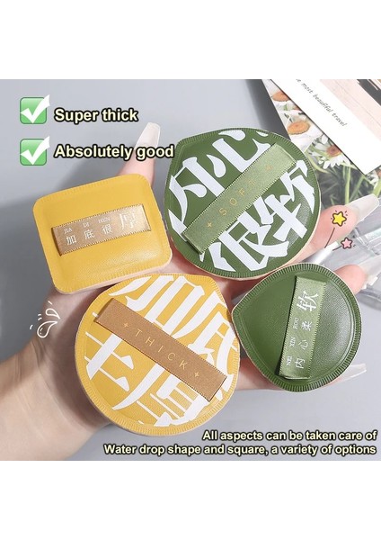 L-Green-1 Adet-Torbalı Ultra Kalın Makyaj Süngeri Puf Güzellik Tozu Sünger Fondöten Profesyonel Yumuşak Yüz Kozmetik Puf Taban Makyaj Güzellik Alet Takımı (Yurt Dışından)