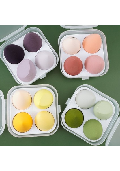 4 Adet Mor Hiçbir Kutu 3/4 Adet Makyaj Süngeri Blender Güzellik Yumurta Kozmetik Puf Vakıf Süngerleri Toz Puflar Kadın Makyaj Aksesuarları Güzellik Araçları (Yurt Dışından) fiyatları