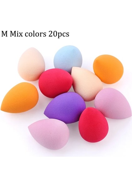 Mixcolor 20 Adet Yeni Orta Makyaj Süngeri Su Damlası Şekli Makyaj Fondöten Puf Kapatıcı Toz Pürüzsüz Güzellik Kozmetik Makyaj Süngeri Aracı (Yurt Dışından)